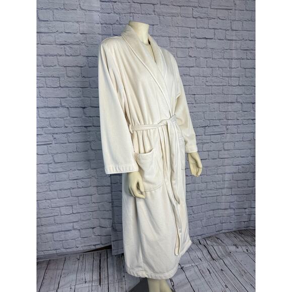 Pottery Barn unisex plush cream spa robe size medium - Picture 7 of 12